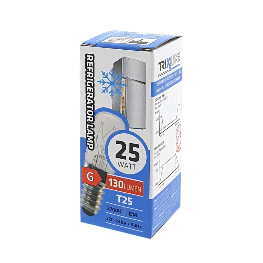 Ledusskapja spuldze T25 E14/25W/230V 2700K