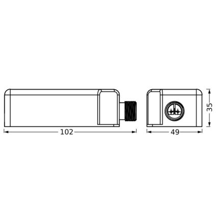 Ledvance - Āra elektrotīkla strāvas adapteris ENDURA 24W/12V IP67