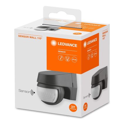 Ledvance - Āra infrasarkanais kustību sensors 230V IP44 melna