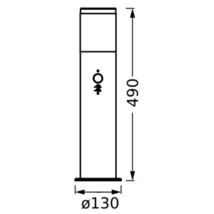 Ledvance - Āra lampa ar sensoru EBRO 1xE27/20W/230V IP44