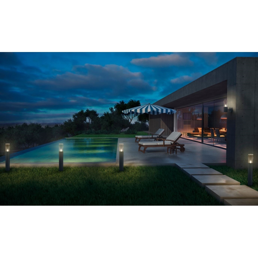 Ledvance - Āra lampa ar sensoru FIGO CYLINDER 1xE27/20W/230V IP44