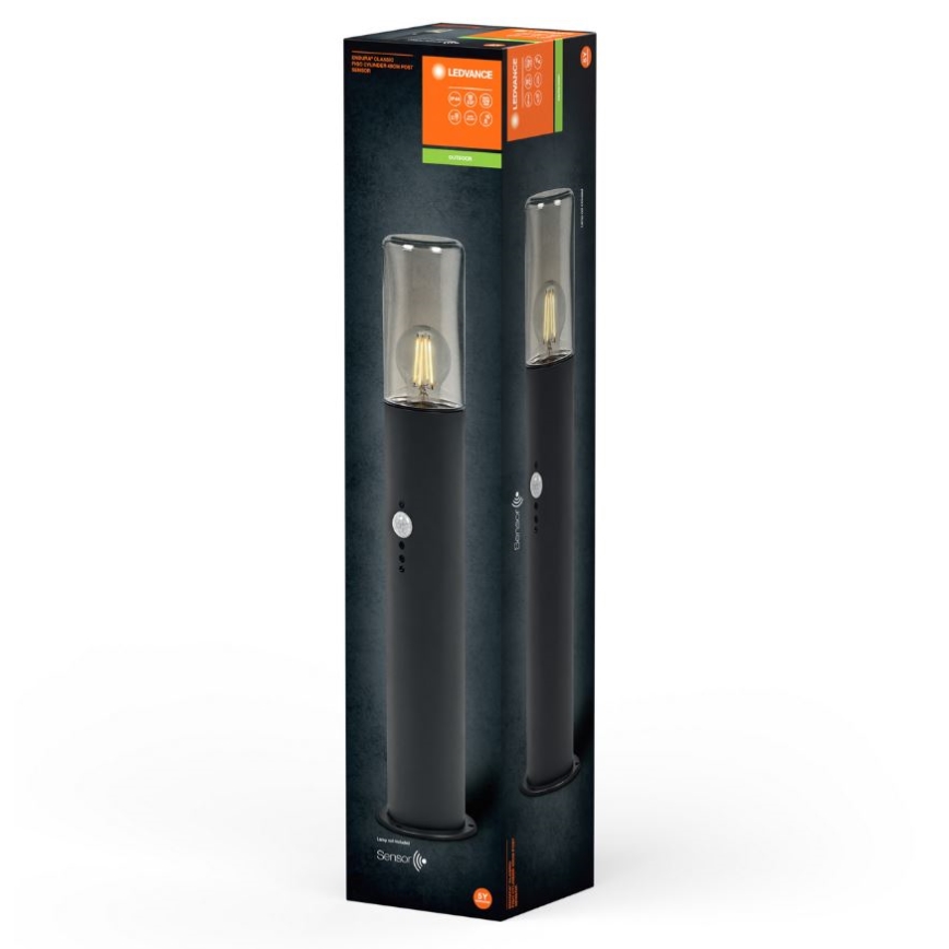 Ledvance - Āra lampa ar sensoru FIGO CYLINDER 1xE27/20W/230V IP44