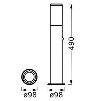 Ledvance - Āra lampa ar sensoru FIGO CYLINDER 1xE27/20W/230V IP44