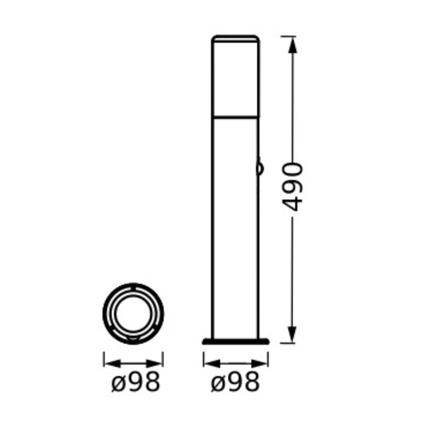 Ledvance - Āra lampa ar sensoru FIGO CYLINDER 1xE27/20W/230V IP44