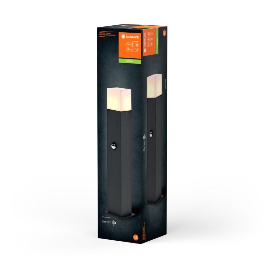 Ledvance - Āra lampa ar sensoru FIGO SQUARE 1xE27/20W/230V IP44