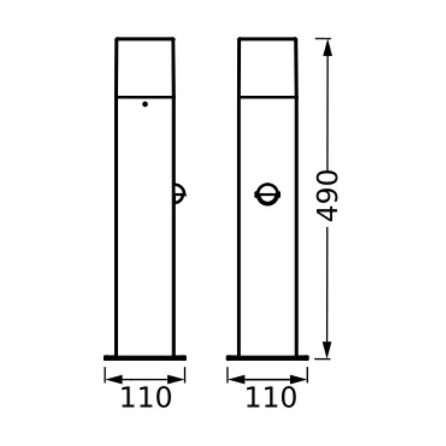 Ledvance - Āra lampa ar sensoru FIGO SQUARE 1xE27/20W/230V IP44