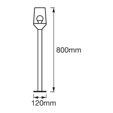 Ledvance - Āra lampa CALICE 1xE27/60W/230V IP44 80 cm