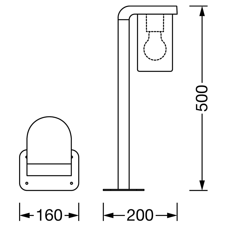 Ledvance - Āra lampa CASCADE 1xE27/25W/230V IP44 50 cm