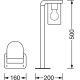 Ledvance - Āra lampa CASCADE 1xE27/25W/230V IP44 50 cm