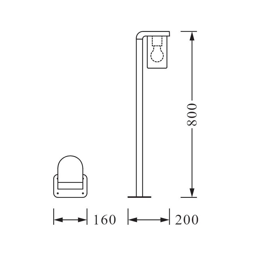 Ledvance - Āra lampa CASCADE 1xE27/25W/230V IP44 80 cm
