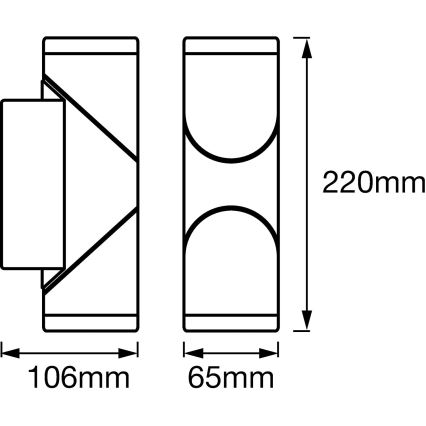 Ledvance - Āra LED sienas gaismeklis ENDURA 2xLED/13W/230V IP44