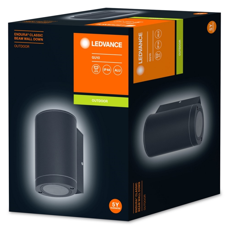 Ledvance - Āra sienas gaismeklis BEAM 1xGU10/35W/230V IP44