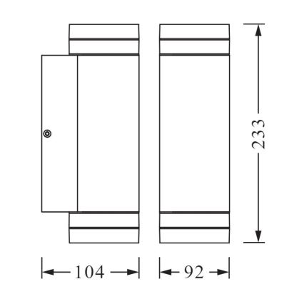 Ledvance - Āra sienas gaismeklis BEAM 2xGU10/35W/230V IP44