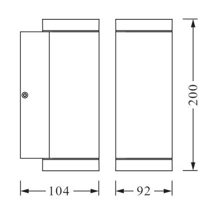 Ledvance - Āra sienas gaismeklis BEAM 2xGU10/35W/230V IP44