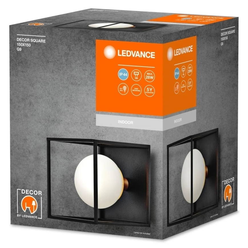 Ledvance - Āra sienas gaismeklis DECOR SQUARE 1xG9/28W/230V IP44