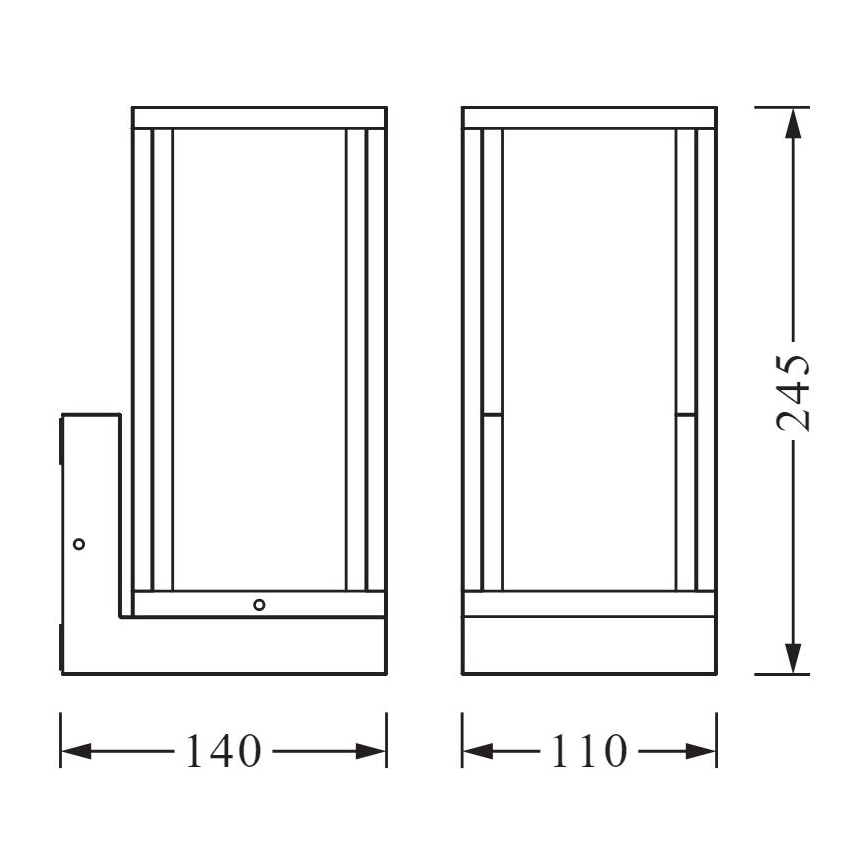 Ledvance - Āra sienas gaismeklis FRAME 1xE27/60W/230V IP44