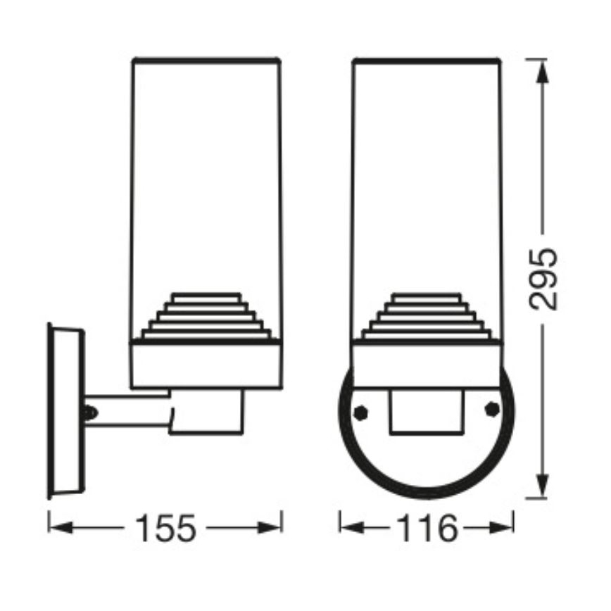Ledvance - Āra sienas lampa AMBER 1xE27/20W/230V IP44