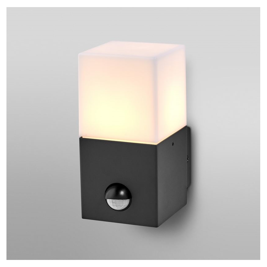 Ledvance - Āra sienas lampa ar sensoru FIGO SQUARE 1xE27/20W/230V