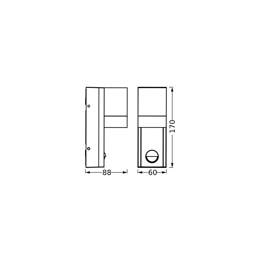 Ledvance - Āra sienas lampa ar sensoru ISIDOR 1xGU10/35W/230V IP65