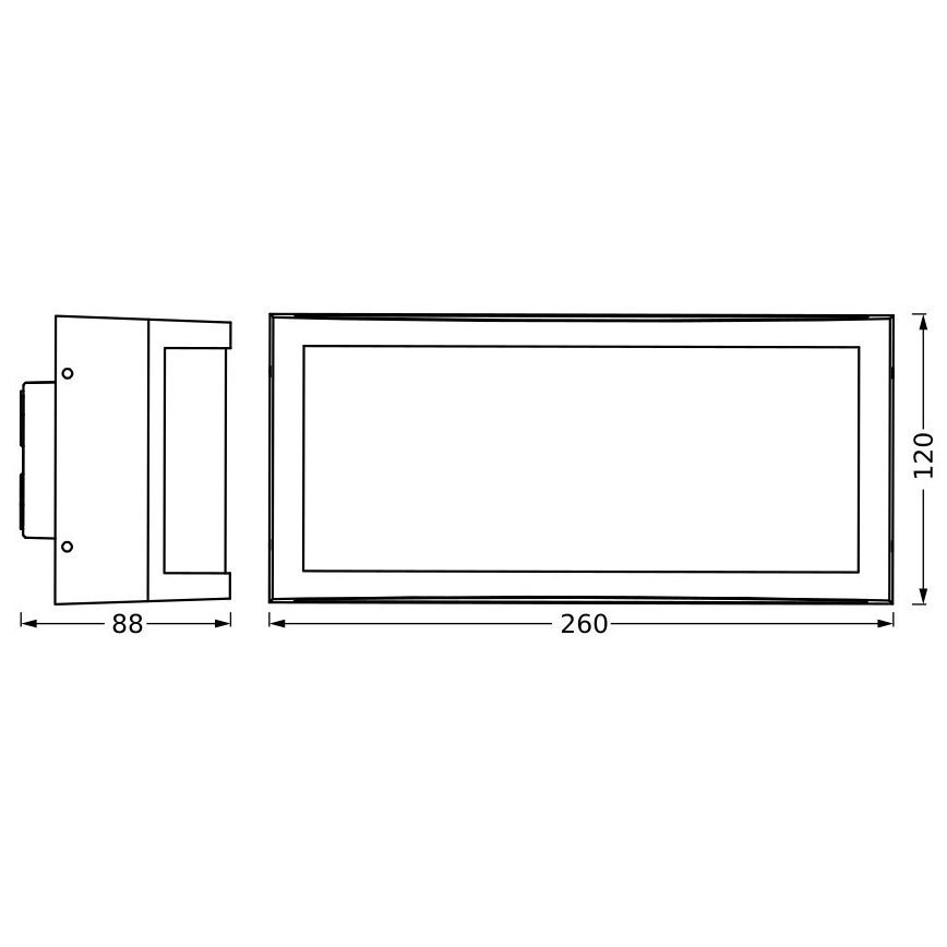 Ledvance - Āra sienas lampa CUADRA 1xE27/40W/230V IP65