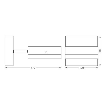 Ledvance - Āra sienas lampa ENDURA CLASSIC 1xGX53/12W/230V IP44