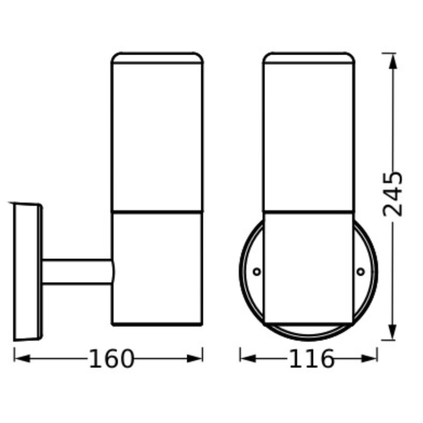 Ledvance - Āra sienas lampa FIGO CYLINDER 1xE27/20W/230V IP44