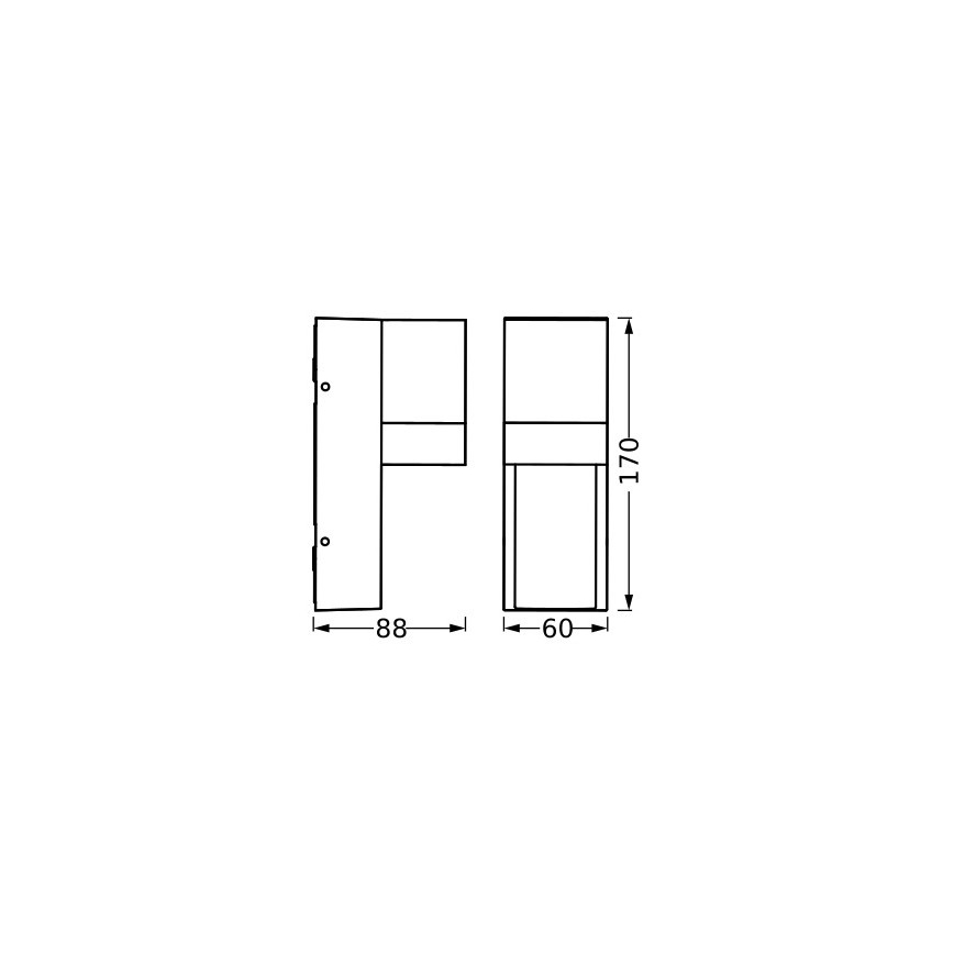 Ledvance - Āra sienas lampa ISIDOR 1xGU10/35W/230V IP65