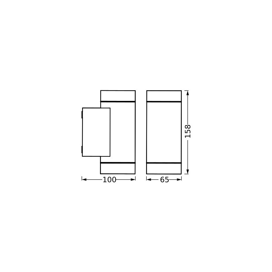 Ledvance - Āra sienas lampa ITYS 2xGU10/35W/230V IP65