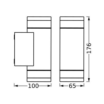 Ledvance - Āra sienas lampa IVE 2xGU10/35W/230V IP65