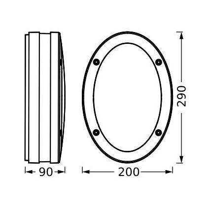 Ledvance - Āra sienas lampa ORBI 2xE27/18W/230V IP65