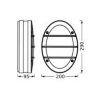 Ledvance - Āra sienas lampa ORBICK 2xE27/18W/230V IP65