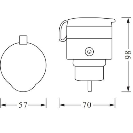 Ledvance - Āra viedā kontaktligzda SMART+ PLUG 3680W IP44