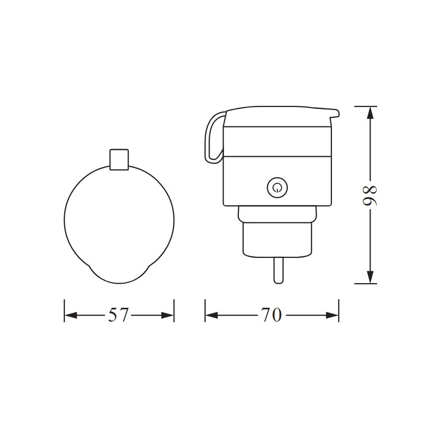 Ledvance - Āra viedā kontaktligzda SMART+ PLUG 3680W IP44