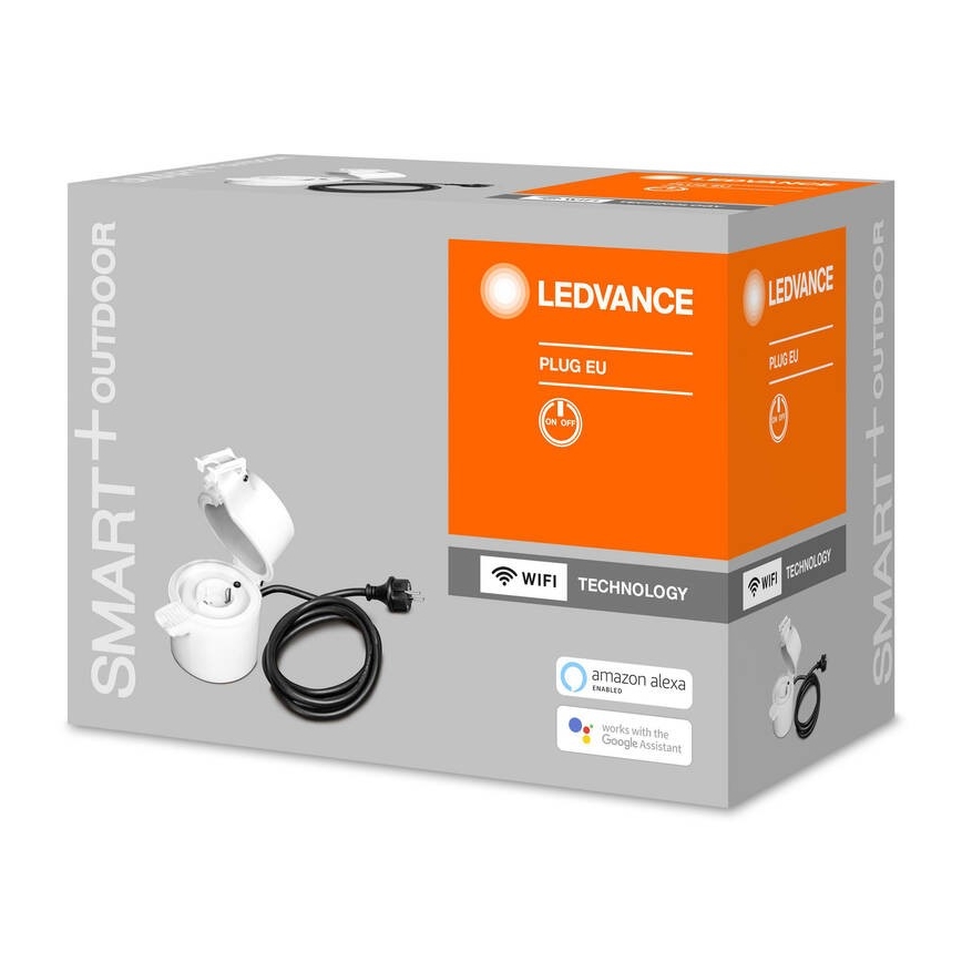 Ledvance - Āra vieda kontaktligzda SMART+ PLUG SCHUKO 3680W IP44 Wi-Fi