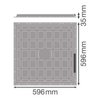 Ledvance - ESSENTIAL iebūvējamais LED panelis 36W/230V 6500K 60x60 cm