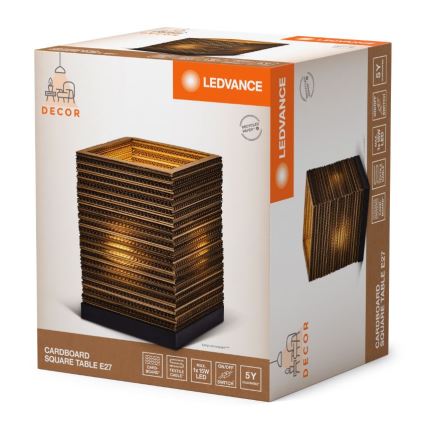 Ledvance - Galda lampa DECOR CARDBOARD 1xE27/15W/230V 20x20 cm