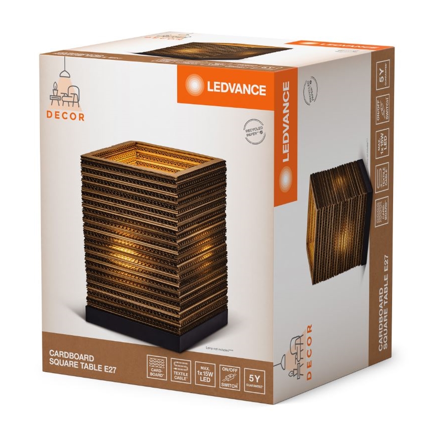 Ledvance - Galda lampa DECOR CARDBOARD 1xE27/15W/230V 20x20 cm