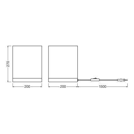 Ledvance - Galda lampa DECOR CARDBOARD 1xE27/15W/230V 20x20 cm