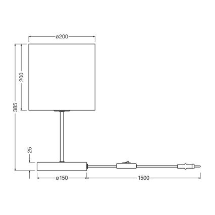 Ledvance - Galda lampa DECOR CARDBOARD 1xE27/15W/230V d. 20 cm