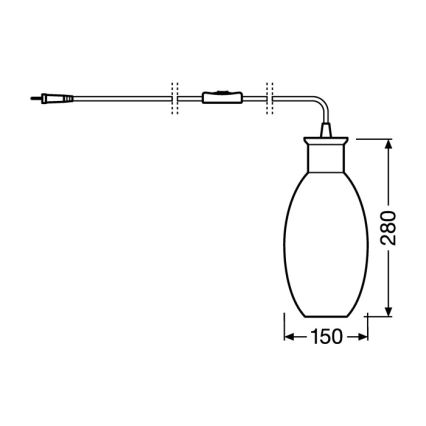 Ledvance - Galda lampa GRAPE 1xE27/40W/230V