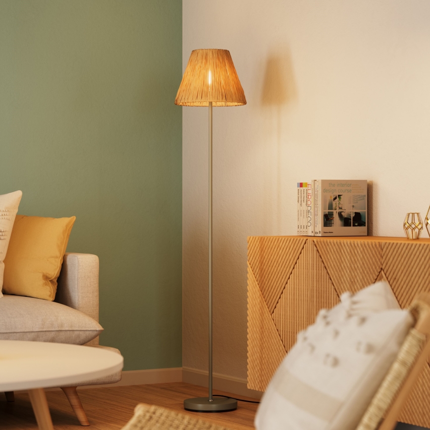 Ledvance - Grīdas stāvlampa DECOR RAFFIA 1xE27/15W/230V raffia bast