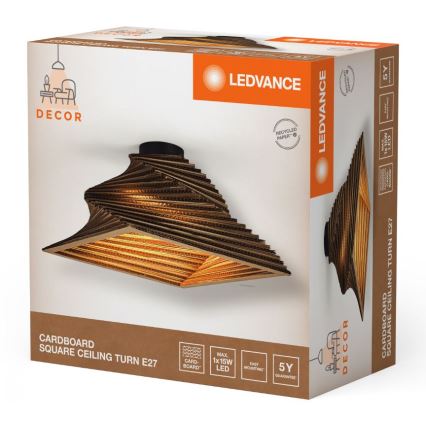 Ledvance - Griestu lampa DECOR CARDBOARD 1xE27/15W/230V 40x40 cm