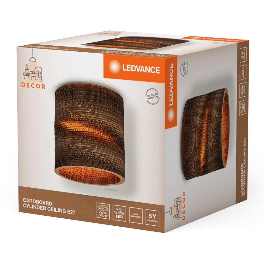 Ledvance - Griestu lampa DECOR CARDBOARD 1xE27/15W/230V d. 25 cm