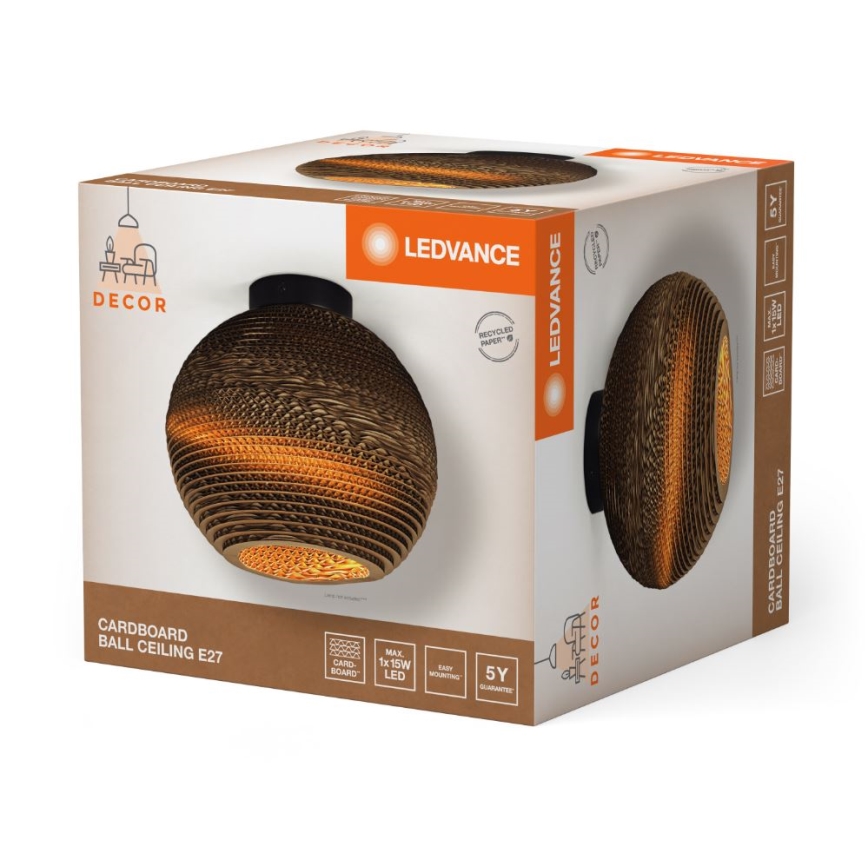 Ledvance - Griestu lampa DECOR CARDBOARD 1xE27/15W/230V d. 26 cm