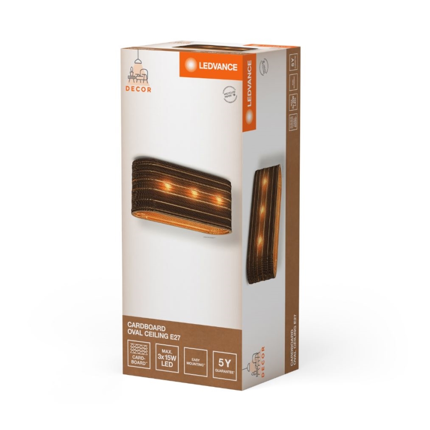 Ledvance - Griestu lampa DECOR CARDBOARD 3xE27/15W/230V