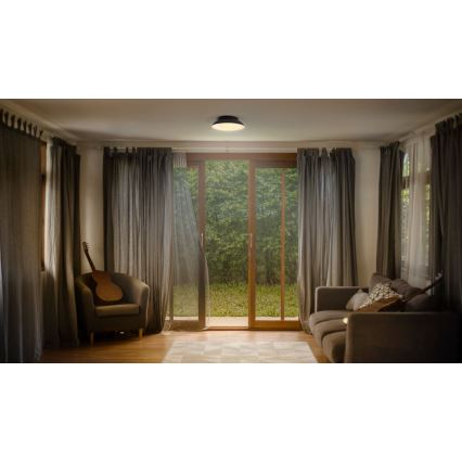 Ledvance - Griestu lampa ORBIS MILAN 2xE27/10W/230V melna