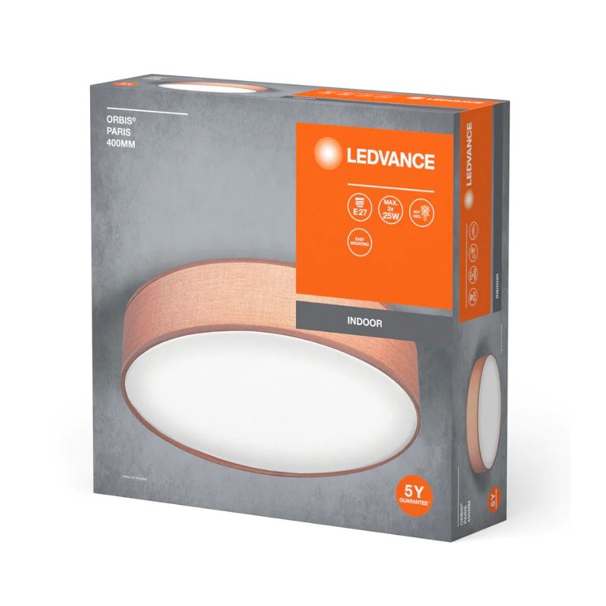 Ledvance - Griestu lampa ORBIS PARĪZE 2xE27/25W/230V brūna