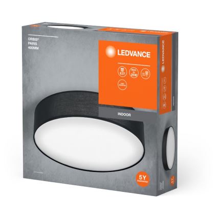 Ledvance - Griestu lampa ORBIS PARĪZE 2xE27/25W/230V melna