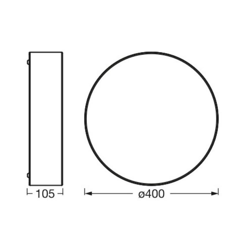 Ledvance - Griestu lampa ORBIS PARĪZE 2xE27/25W/230V melna