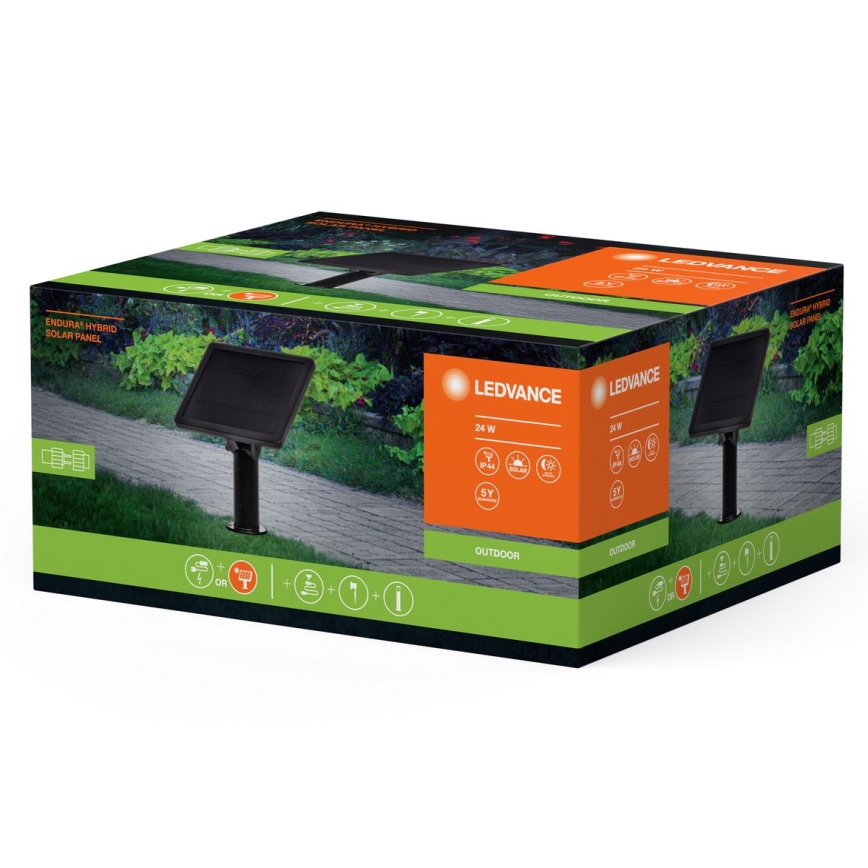 Ledvance - Hibrīda saules enerģijas panelis ENDURA 24W/12V 2000 mAh IP67